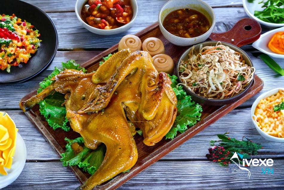 Món ăn tại Trạm dừng chân sinh thái Đồng Quê từ Sài Gòn đi Châu Đốc
