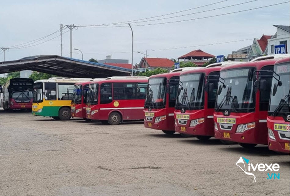 Bến xe Vĩnh Yên có bãi xe rộng thoáng