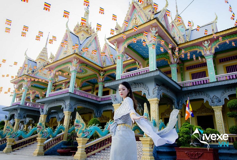 Chùa Wat Pătum Wôngsa Som Rông gần bến xe Sóc Trăng