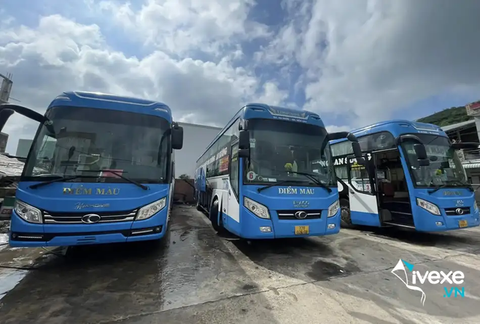 Nhà xe Điểm Màu tuyến bến xe Bến Cát đi Bình Định