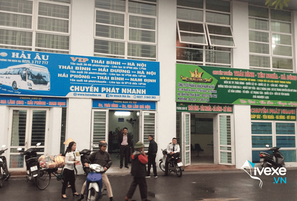 Phòng vé các nhà xe tại bến xe Thái Bình