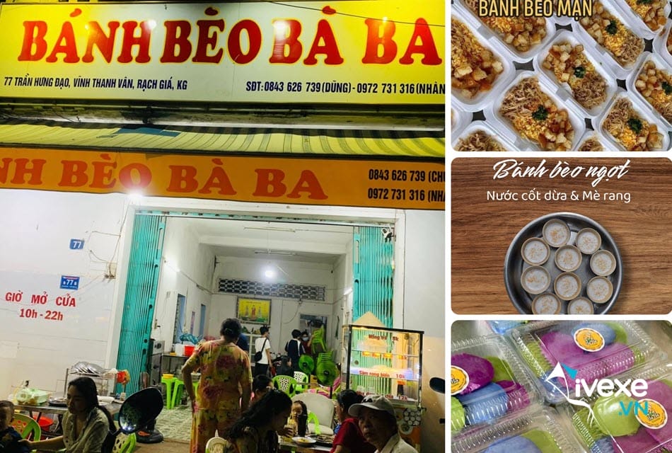 Quán bánh bèo Bà Ba gần bến xe Kiên Giang