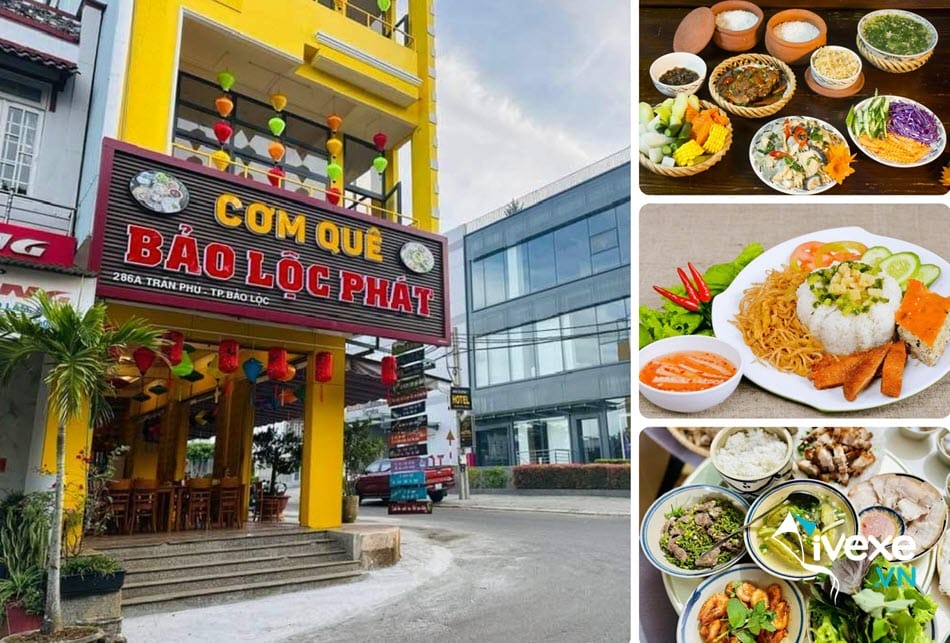 Thực đơn đa dạng của quán cơm quê Bảo Lộc Phát