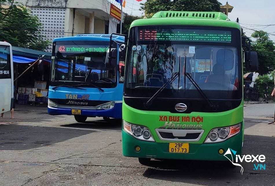 Xe buýt 108 chạy tuyến từ bến xe Thường Tín đi Minh Tân
