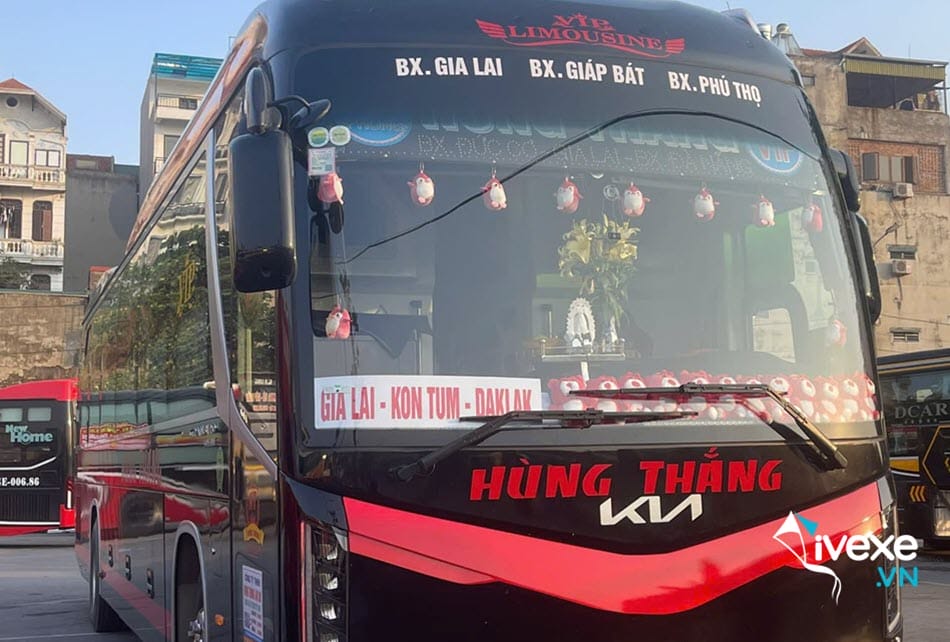 Xe khách Hùng Thắng từ bến xe Việt Trì đi Gia Lai