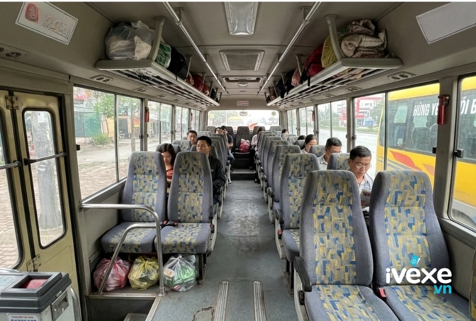 Nội thất dòng xe ghế ngồi của nhà xe Phương Hoa