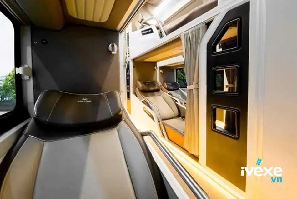 Không gian xe Limousine sang trọng của nhà xe Phương Trang đi Ninh Thuận