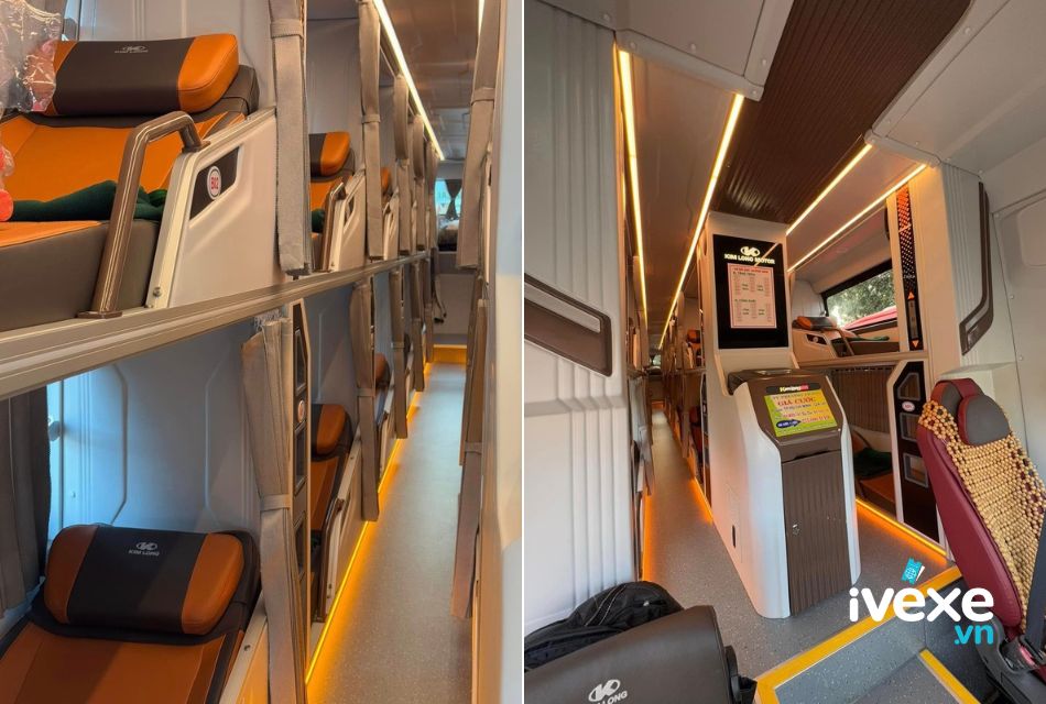 Nội thất xe Limousine 34 giường cao cấp của nhà xe Phương Trang