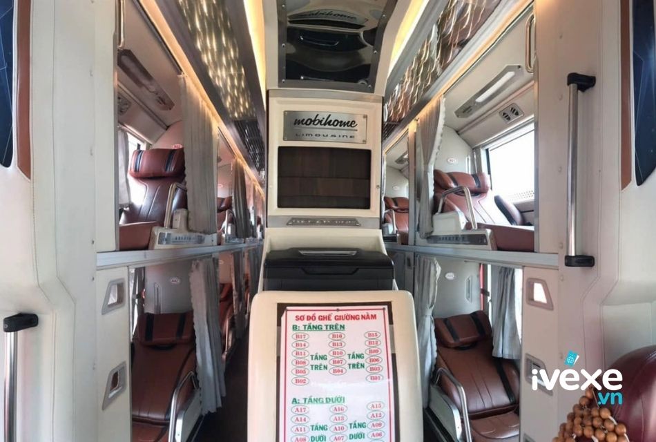 Nội thất dòng xe Limousine 34 chỗ của xe khách Phương Trang