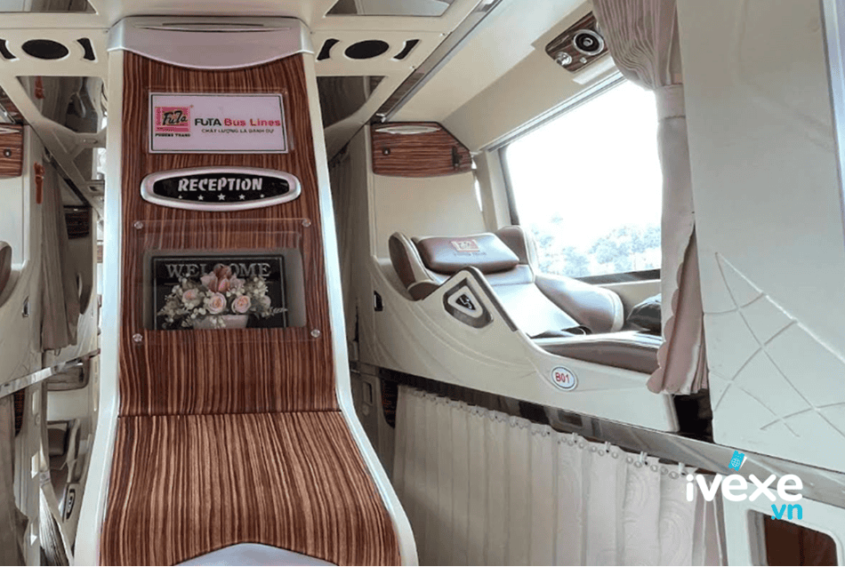 Nội thất xe giường nằm Limousine Phương Trang tuyến Ô Môn đi Quận 5