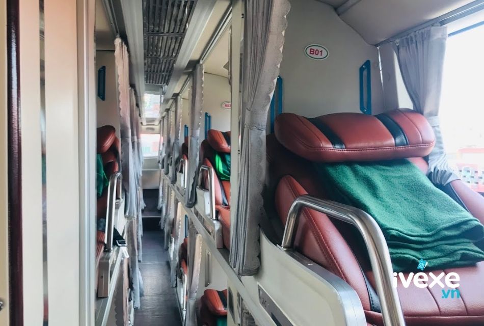 Nội thất xe giường nằm Limousine 34 chỗ của xe khách Phương Trang