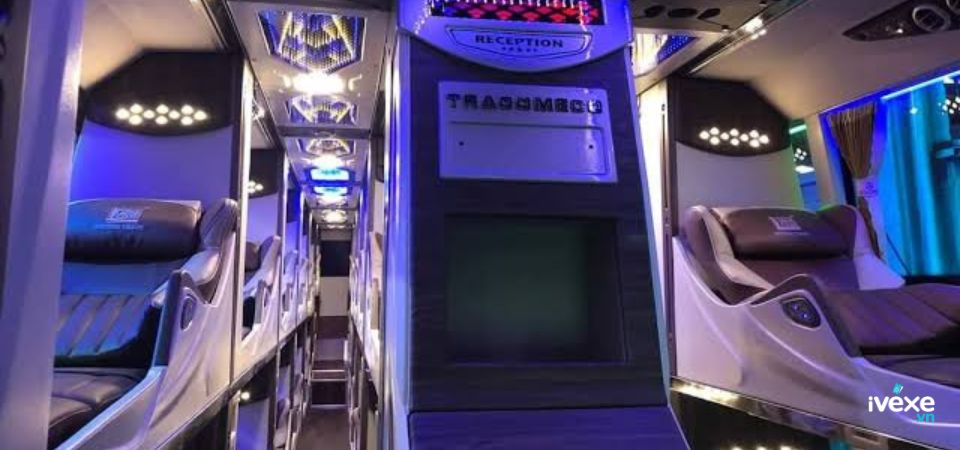 Xe giường phòng 34 chỗ của nhà xe Phương Trang từ Hàm Tân đi Hóc Môn